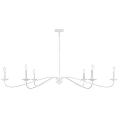 Meridian Lite Trends 6-Light Chandelier in Bisque White M100119BQW