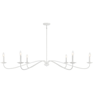 Meridian Lite Trends 6-Light Chandelier in Bisque White M100119BQW