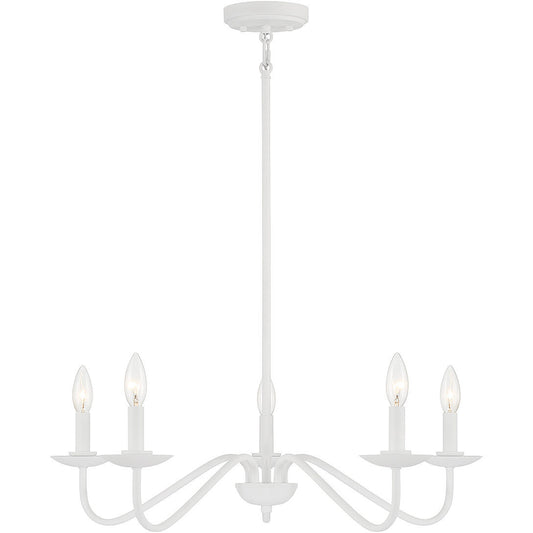 Meridian Lite Trends 5-Light Chandelier in Bisque White M100120BQW