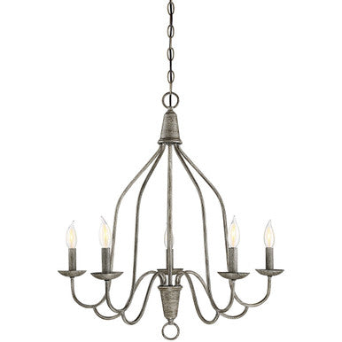 Meridian Lite Trends 5-Light Chandelier in Distressed Wood M10043DW