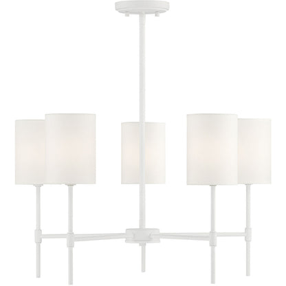 Meridian Lite Trends 5-Light Chandelier in Bisque White M10067BQW