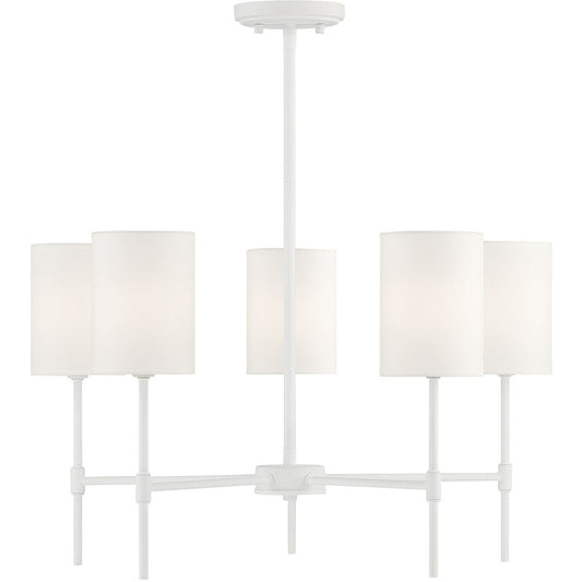 Meridian Lite Trends 5-Light Chandelier in Bisque White M10067BQW