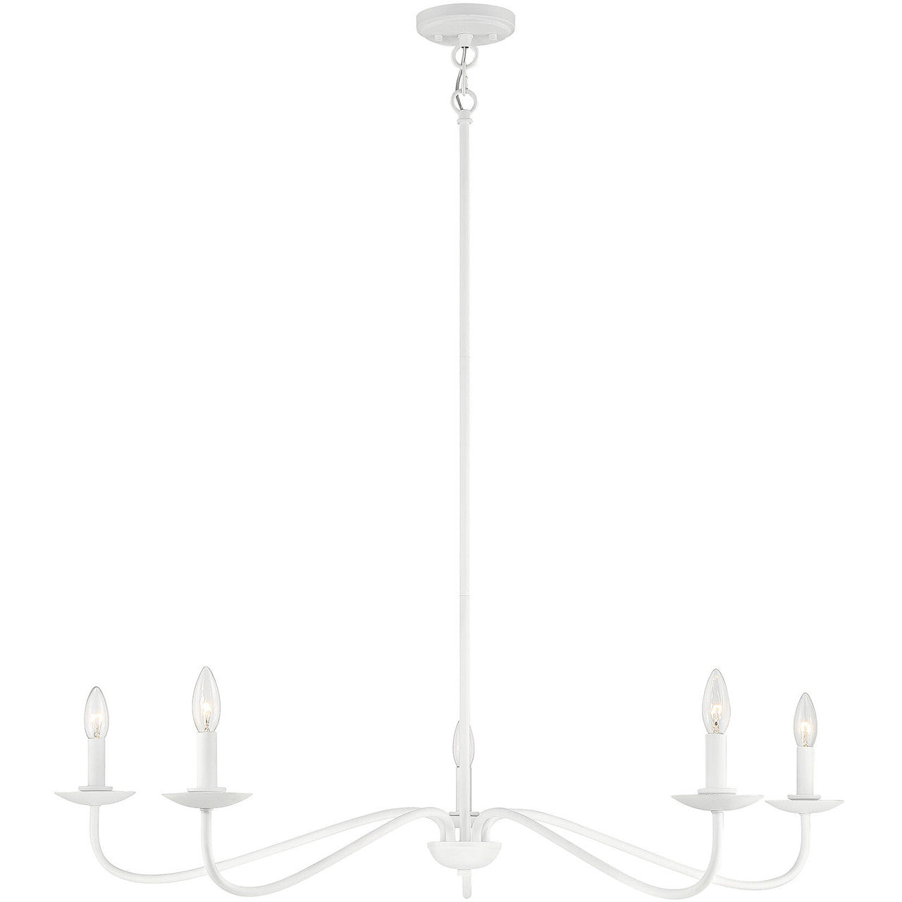 Meridian Lite Trends 5-Light Chandelier in Bisque White M10085BQW