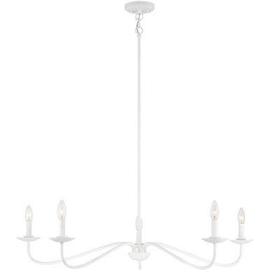 Meridian Lite Trends 5-Light Chandelier in Bisque White M10085BQW