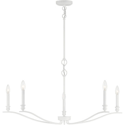 Meridian Lite Trends 5-Light Chandelier in Bisque White M10086BQW