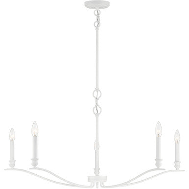 Meridian Lite Trends 5-Light Chandelier in Bisque White M10086BQW