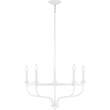 Meridian Lite Trends 5-Light Chandelier in Bisque White M10087BQW