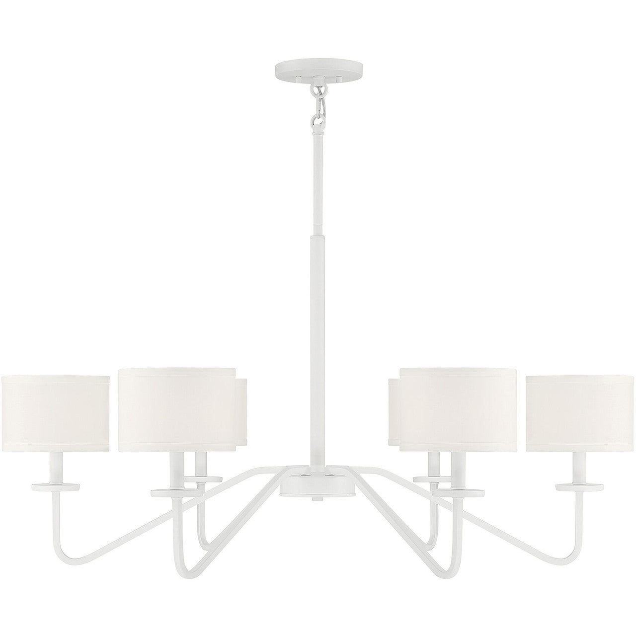 Meridian Lite Trends 6-Light Chandelier in Bisque White M10092BQW