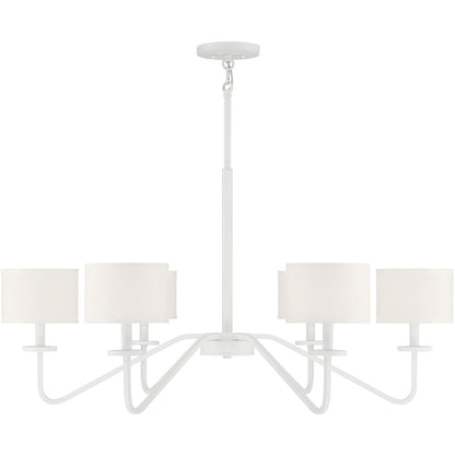 Meridian Lite Trends 6-Light Chandelier in Bisque White M10092BQW