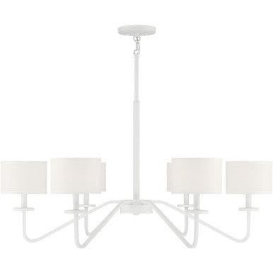 Meridian Lite Trends 6-Light Chandelier in Bisque White M10092BQW