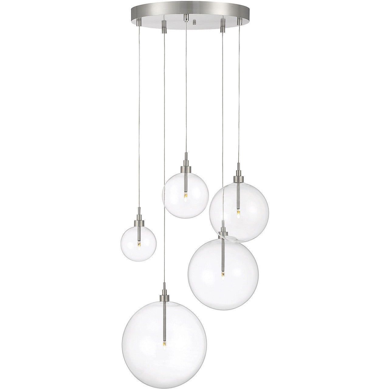 Meridian Lite Trends 5-Light Pendant in Brushed Nickel M10099BN