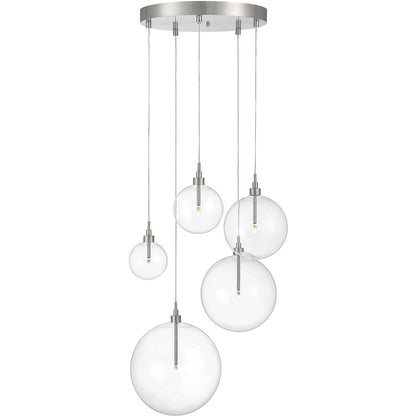 Meridian Lite Trends 5-Light Pendant in Brushed Nickel M10099BN