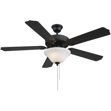 Meridian Lite Trends 52" 2-Light Ceiling Fan in Matte Black M2018MBKRV