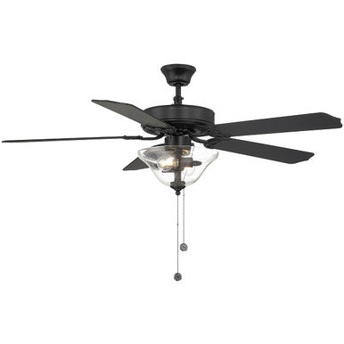 Meridian Lite Trends 52" 2-Light Ceiling Fan in Matte Black M2019MBKRV