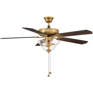 Meridian Lite Trends 52" 2-Light Ceiling Fan in Natural Brass M2019NBRV