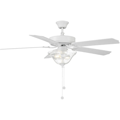 Meridian Lite Trends 52" 2-Light Ceiling Fan in Bisque White M2019WHRV