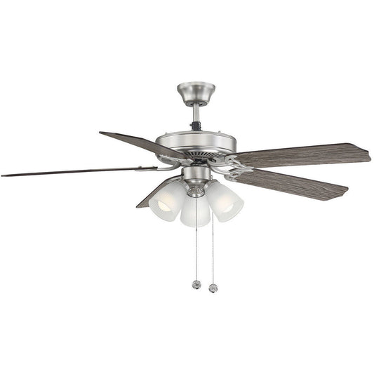 Meridian Lite Trends 52" 3-Light Ceiling Fan in Brushed Nickel M2021BNRV