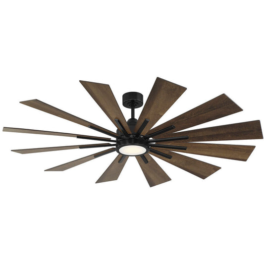 Meridian Lite Trends 60" LED Ceiling Fan in Matte Black M2024MBK