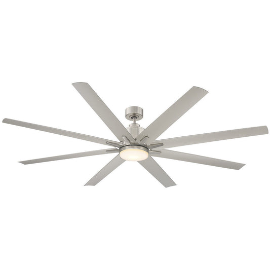 Meridian Lite Trends 72" LED Outdoor Ceiling Fan in Brushed Nickel M2025BN