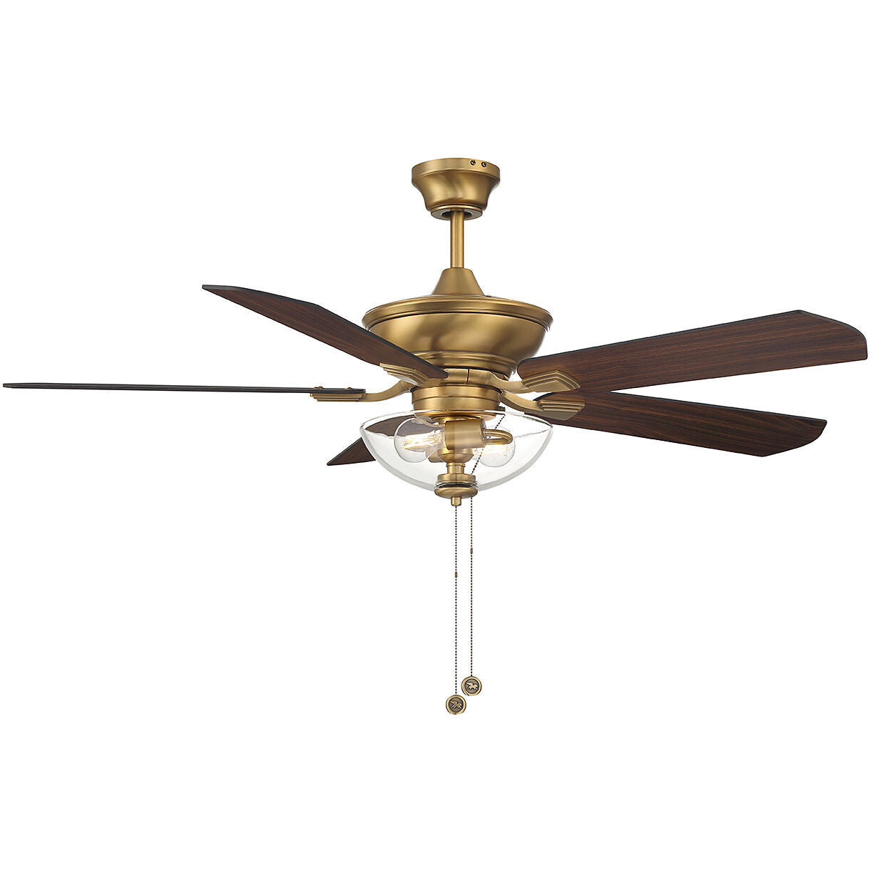 Meridian Lite Trends 52" 2-Light Outdoor Ceiling Fan in Natural Brass M2026NBRV