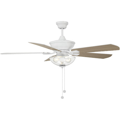 Meridian Lite Trends 52" 2-Light Outdoor Ceiling Fan in White M2026WHRV