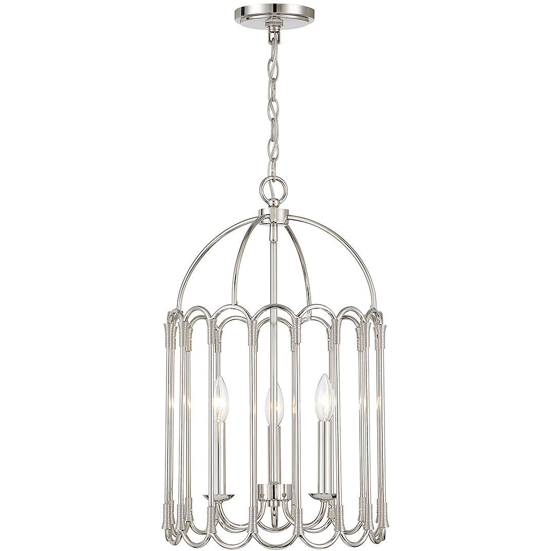 Meridian Lite Trends 3-Light Pendant in Polished Nickel M30011PN