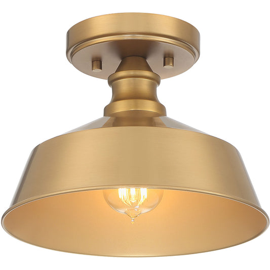 Meridian Lite Trends 1-Light Ceiling Light in Natural Brass M60068NB