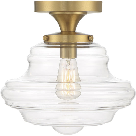 Meridian Lite Trends 1-Light Ceiling Light in Natural Brass M60069NB