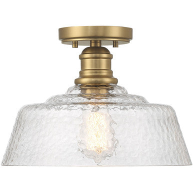 Meridian Lite Trends 1-Light Ceiling Light in Natural Brass M60070NB