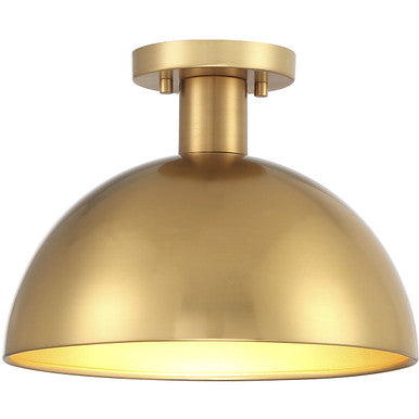 Meridian Lite Trends 1-Light Ceiling Light in Natural Brass M60071NB