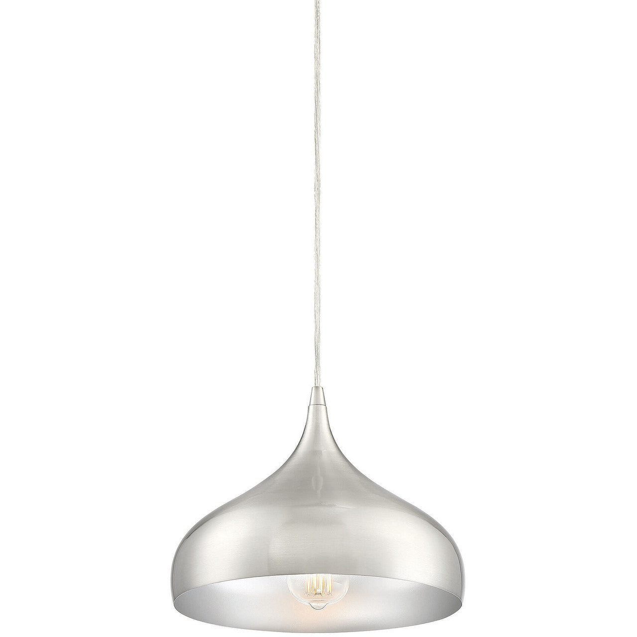 Meridian Lite Trends 1-Light Plug-In Mini Pendant in Brushed Nickel M70075BN