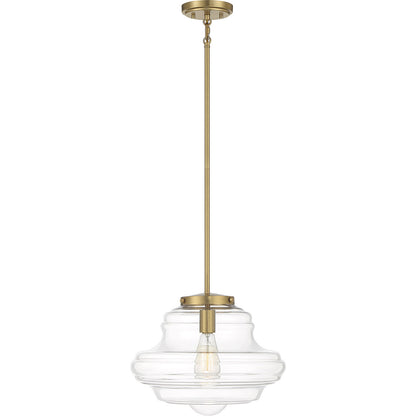 Meridian Lite Trends 1-Light Pendant in Natural Brass M7022NB