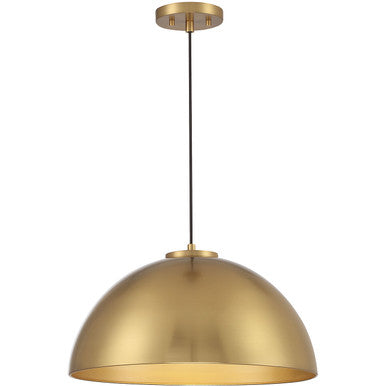 Meridian Lite Trends 1-Light Pendant in Natural Brass M7024NB