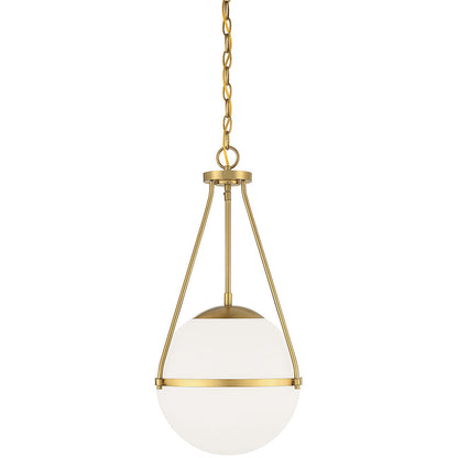 Meridian Lite Trends 1-Light Pendant in Natural Brass M7025NB