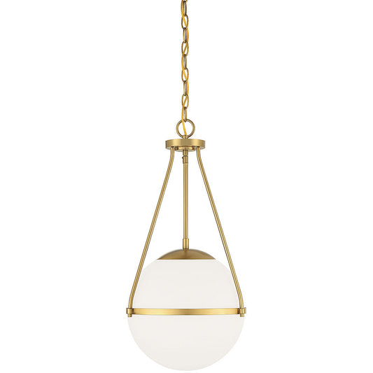 Meridian Lite Trends 1-Light Pendant in Natural Brass M7025NB