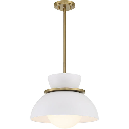 Meridian Lite Trends 1-Light Pendant in Natural Brass M7026NB