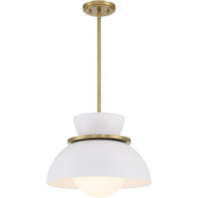 Meridian Lite Trends 1-Light Pendant in Natural Brass M7026NB