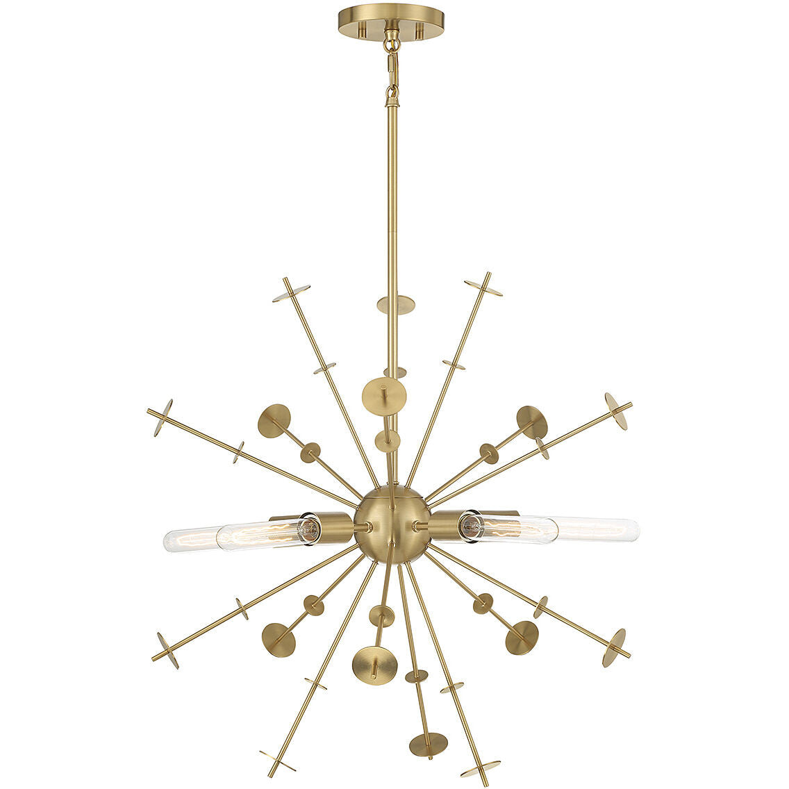 Meridian Lite Trends 5-Light Pendant in Natural Brass M7027NB