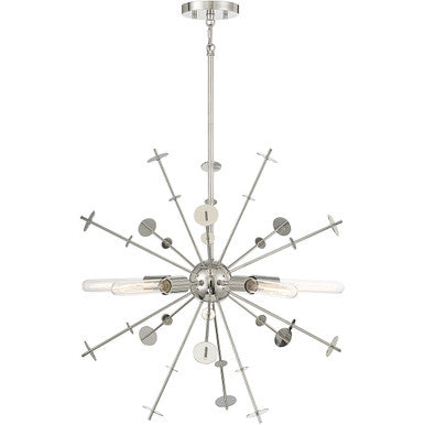 Meridian Lite Trends 5-Light Pendant in Polished Nickel M7027PN