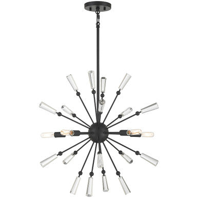 Meridian Lite Trends 5-Light Pendant in Matte Black M7028MBK