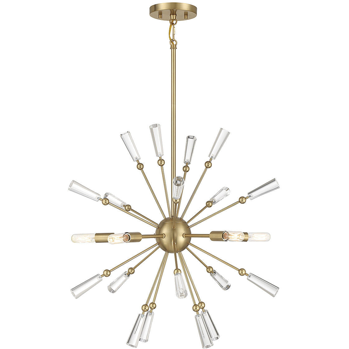 Meridian Lite Trends 5-Light Pendant in Natural Brass M7028NB