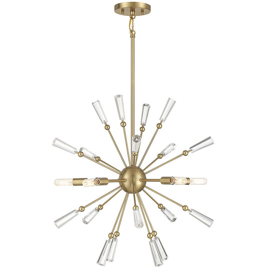 Meridian Lite Trends 5-Light Pendant in Natural Brass M7028NB