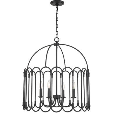 Meridian Lite Trends 4-Light Pendant in Matte Black M7029MBK