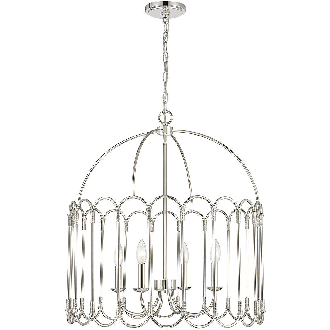 Meridian Lite Trends 4-Light Pendant in Polished Nickel M7029PN