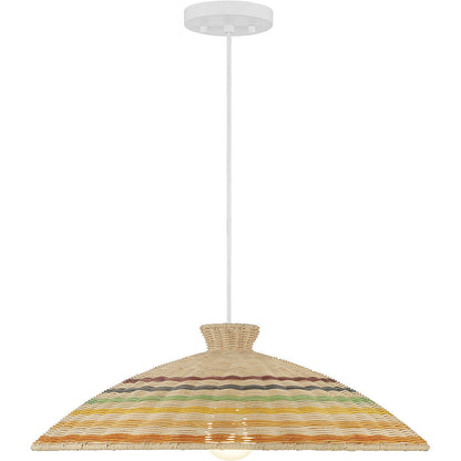 Meridian Lite Trends 1-Light Pendant in Matte White M7032NRC