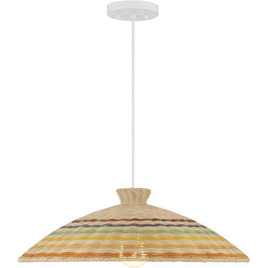 Meridian Lite Trends 1-Light Pendant in Matte White M7032NRC