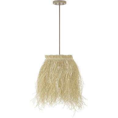 Meridian Lite Trends 1-Light Pendant in Natural Rattan M7033NR