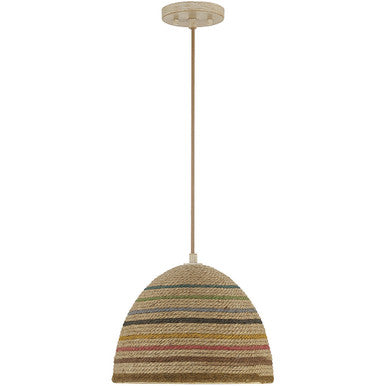 Meridian Lite Trends 1-Light Pendant in Natural Rattan Color M7034NRC