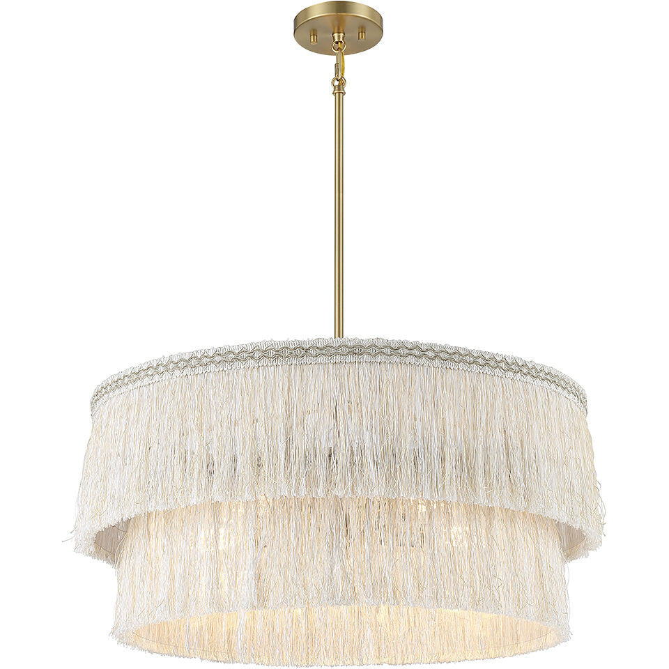 Meridian Lite Trends 5-Light Pendant in Natural Brass M7037NFR