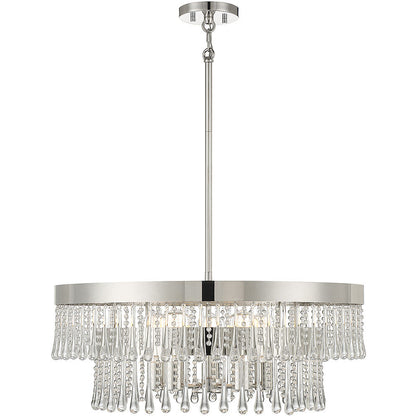 Meridian Lite Trends 6-Light Pendant in Polished Nickel M7038PN